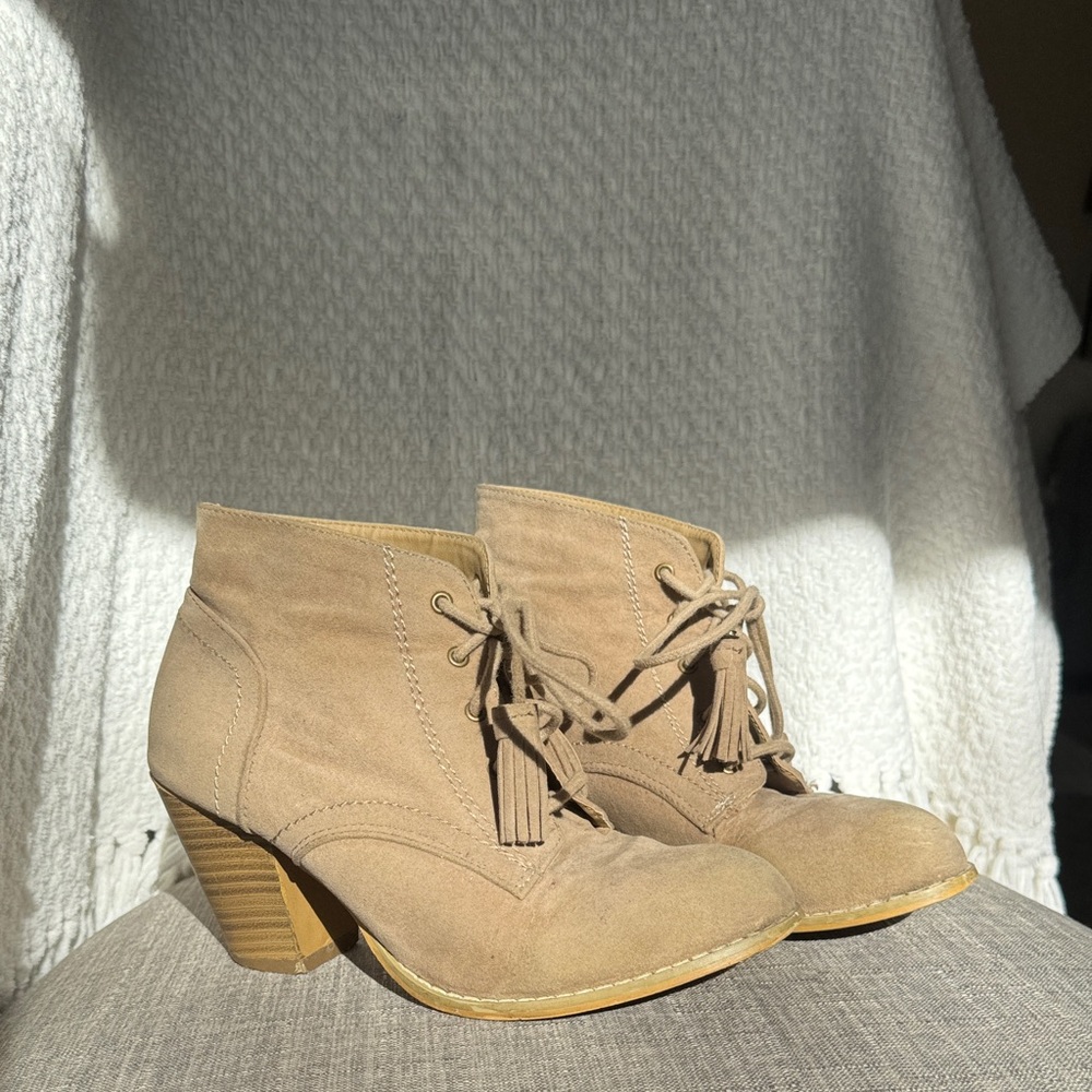 Women's Tan Ankle Booties